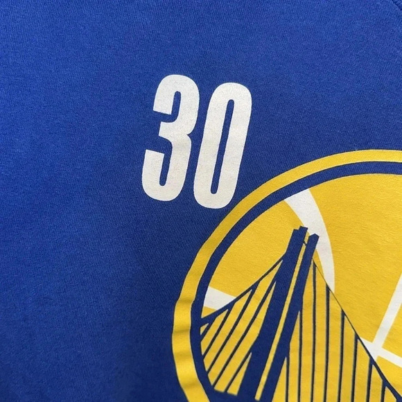 STEPHEN CURRY NBA Basketball short sleeve t-shirt blue Golden State Warriors LG - Picture 3 of 13